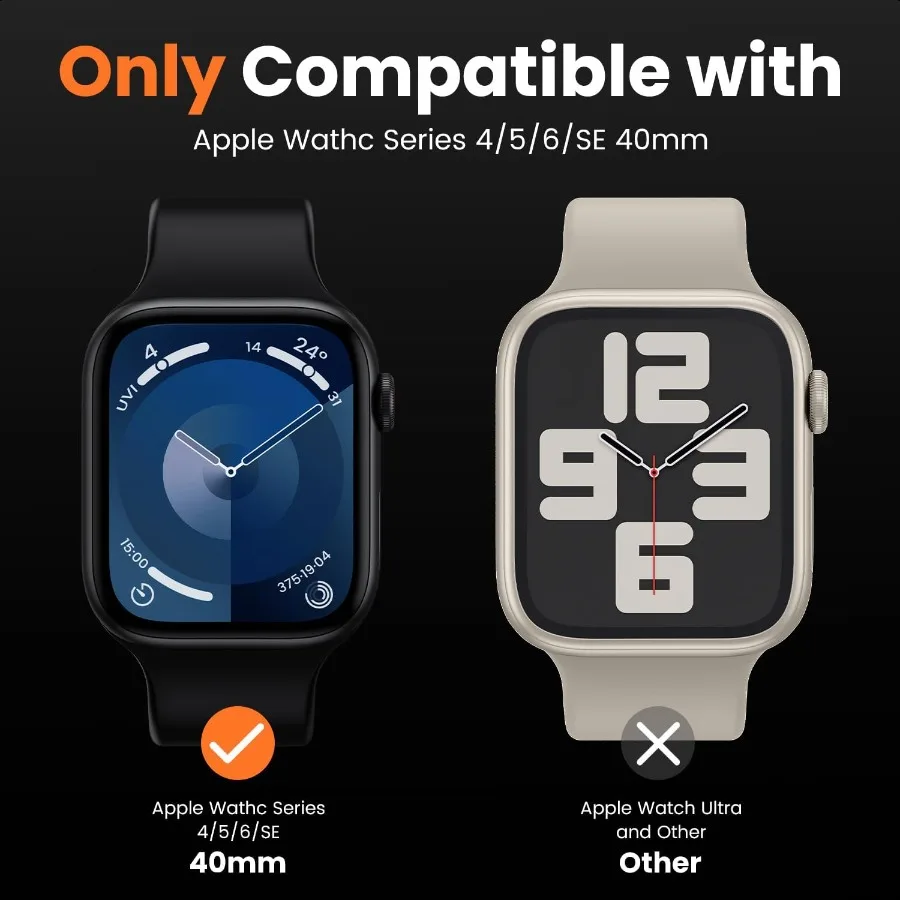 واقي شاشة Hoerrye لساعة Apple Watch 40mm Series 6 5 4 SE [أداة سهلة التركيب] [مقاومة الصدمات المضادة للخدش من الدرجة العسكرية