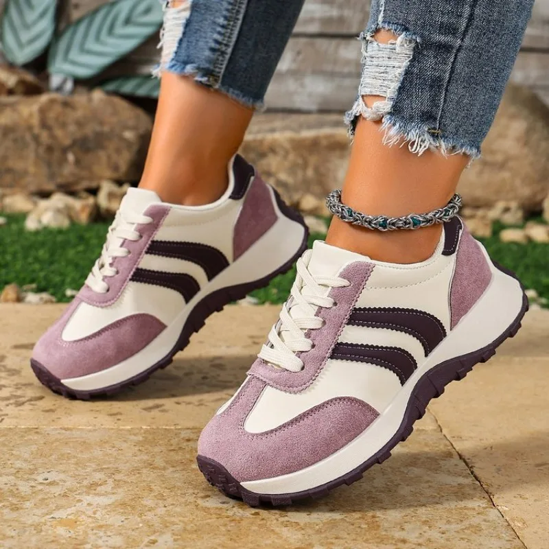 Women's Fashion Platform Chunky Dad Sneakers Comfortable Lace Up Hidden Heel Height Increasing Walking Shoes size 35-42
