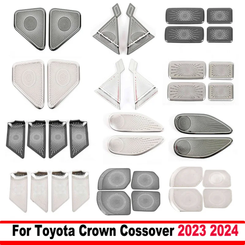 For Toyota Crown cossover 2023 2024 interior car audio speaker cover sticker door loudspeaker cover Middle outlet vent trim