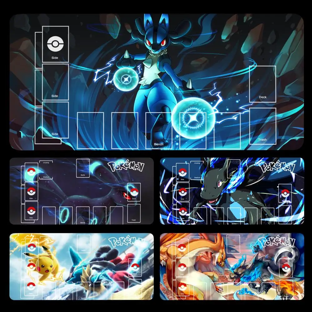 Anime p-pokemon Mousepad besar alas Mouse Gaming pengunci Keyboard komputer tebal alas meja