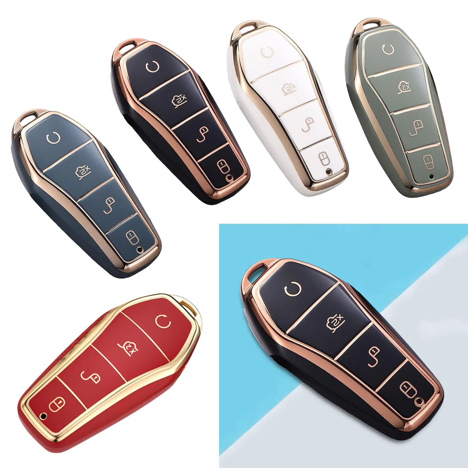 

Чехол для автомобильного ключа BYD Atto 3, защитный чехол толщиной 0,88 мм, мягкий ТПУ, полное покрытие, автомобильный аксессуар