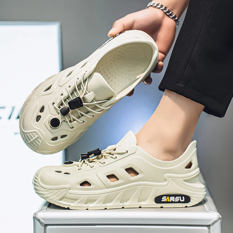 

2025 Men's Summer Spring Non-Slip Water-Resistant Sandals Beach Pool Slippers Thick Cushioned Sole Pain Relief Support Sandals