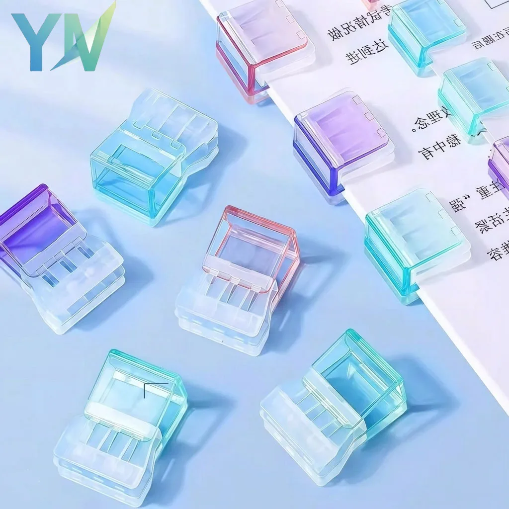 

Transparent Colorful Paper Clip Pusher Office File Binder Student Exam Test Paper Organizer Sliding Clip Stapler Binding Tool