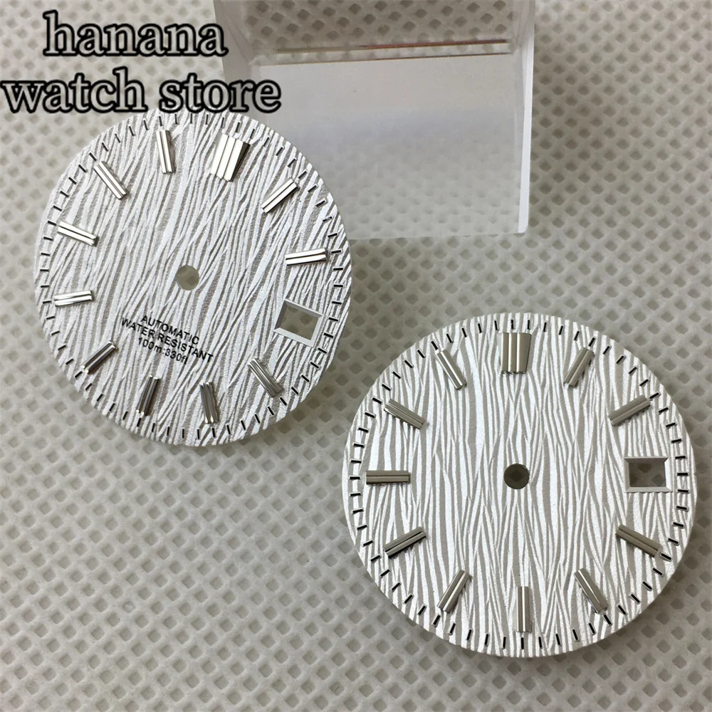 BLIGER 자동 무브먼트 시계 변경 부품, 날짜 3.0, 블랙 화이트 블루 그린 다이얼, NH35 NH36 에 적합, 29mm