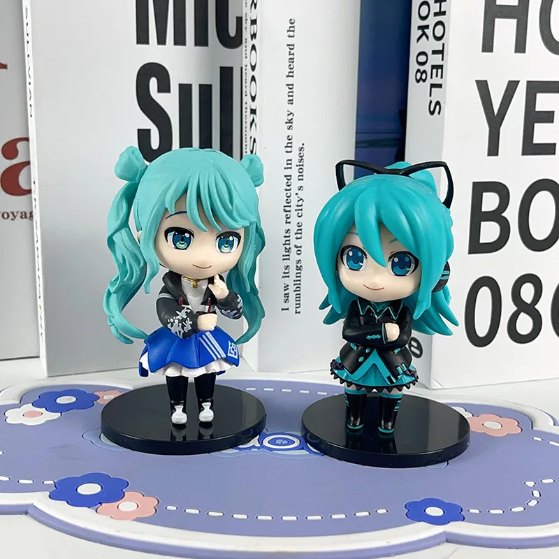 Hatsune miku Anime nieuwe figuur mini karakter ornamenten kawai hatsune tafeldecoratie voor thuis volwassen speelgoed kind gift 6 stks/set