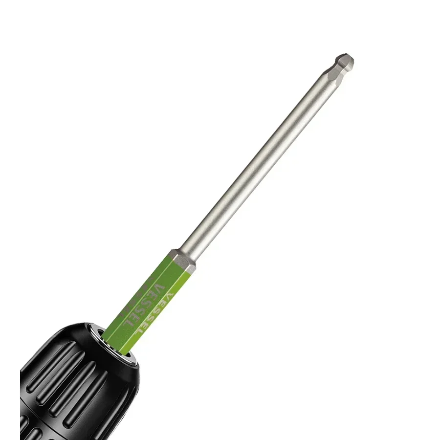 VESSEL Ball End Hex Screwdriver Bits Set 1/4\