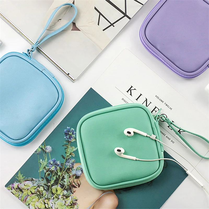 Mini Digital Storage Bag Headphones Case Chargers Data Cables  Power Bank Portable Electronic Accessories Organize Bag  Travel