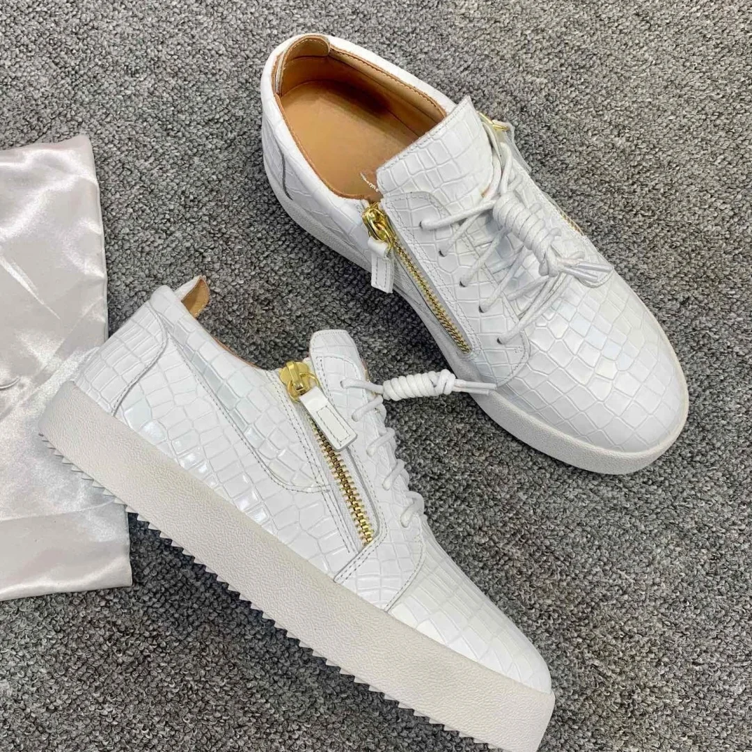 

Top Quality Casual Sneakers for Men Brand Designer Women Tennis shoes Luxury Genuine Leather GZ Loafers Sports shoes 35-48 G0023
