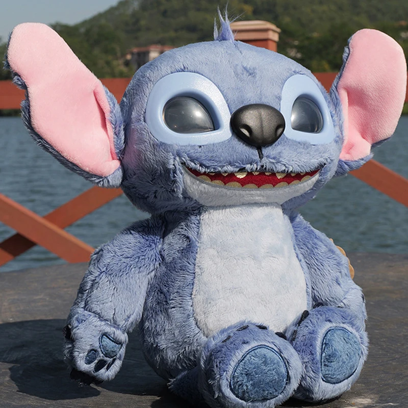 30CM Lilo e Stitch Disney Giocattoli di peluche elettrici Anime Farcito di Natale Kawaii Stich Doll Peluche Bambini Compleanno Giocattoli carini Regali