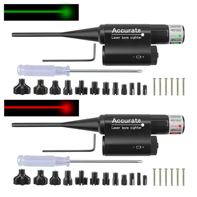    Kit de mira láser táctica de doble barra verde/roja para calibres .177 a 12GA, láser para miras de largo alcance en exteriores para caza.