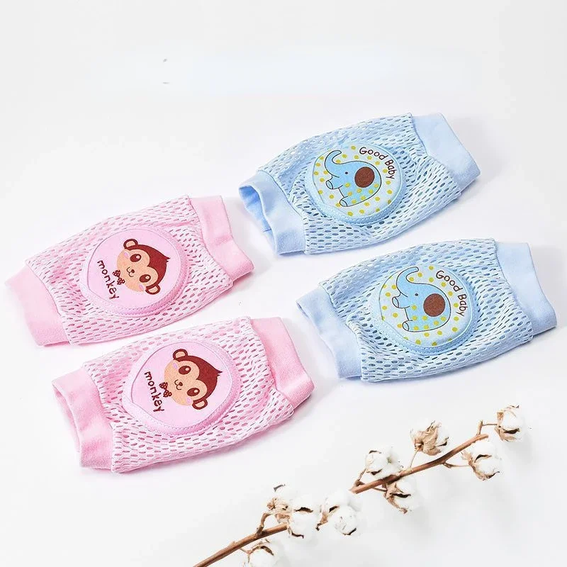 2 Pack Baby Knee Pads Toddler Anti Fall Crawling Protective Gear Baby Safety Summer Thin Children's Kneecap Mesh Knee Protector