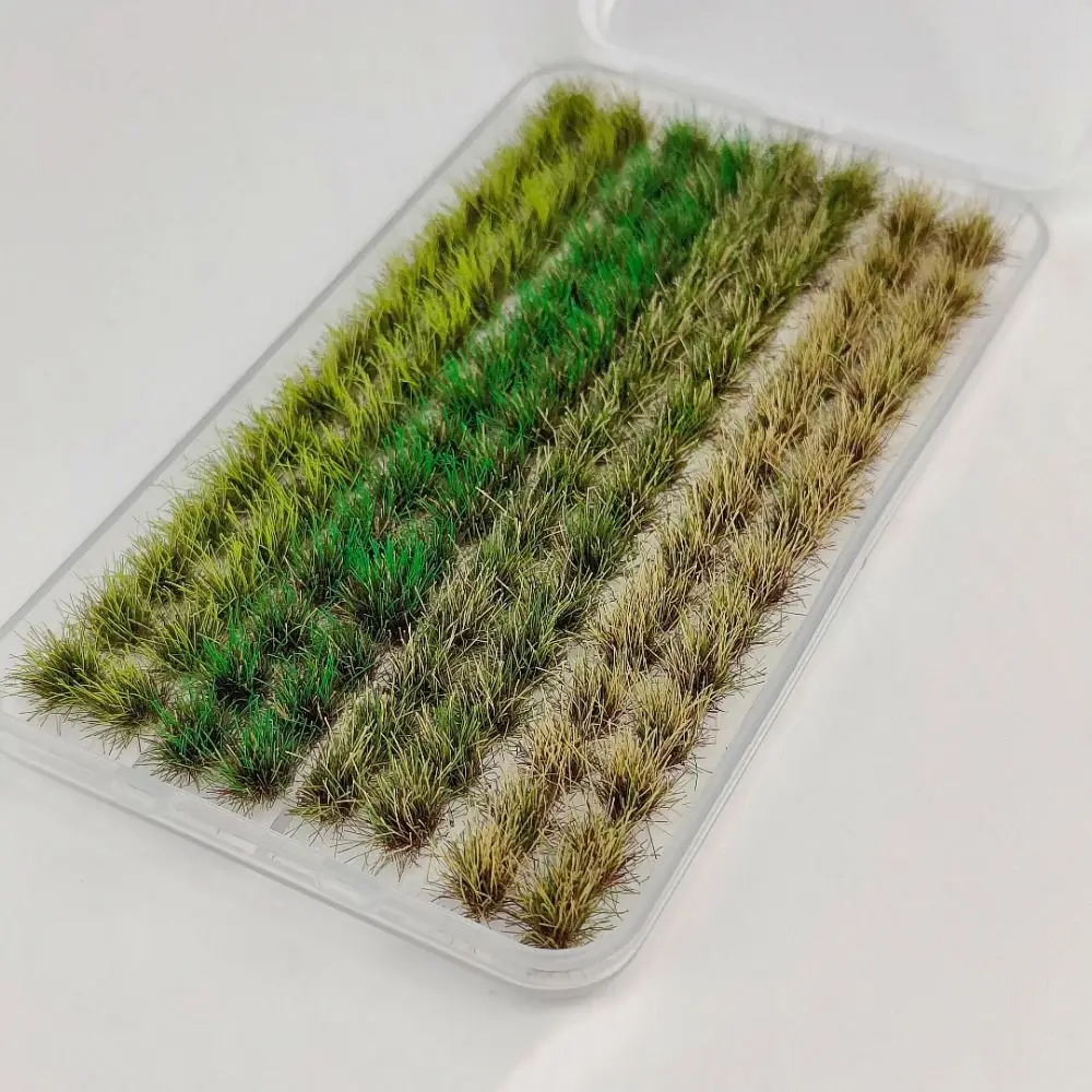 120PCS Multicolor Grass Tufts 8mm Height Self-Adhesive Artificial Flower Cluster DIY Accessories Miniature Plant