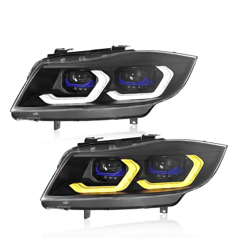Auto Part Led Headlamp Headlight For Bmw 3 Series E90 2005-2012 Plug And Play Headlight White+Yellow DRL Headlights
