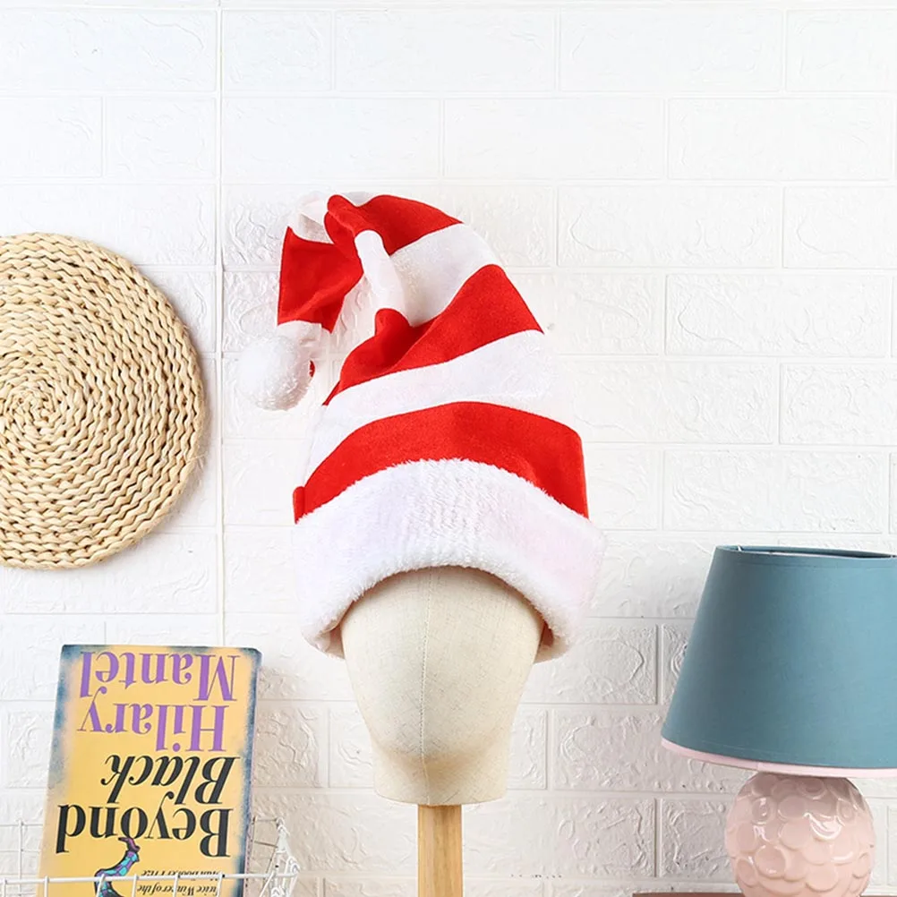 

Has Striped Christmas Hat Santa Costume Comfort Xmas Clothing Holiday