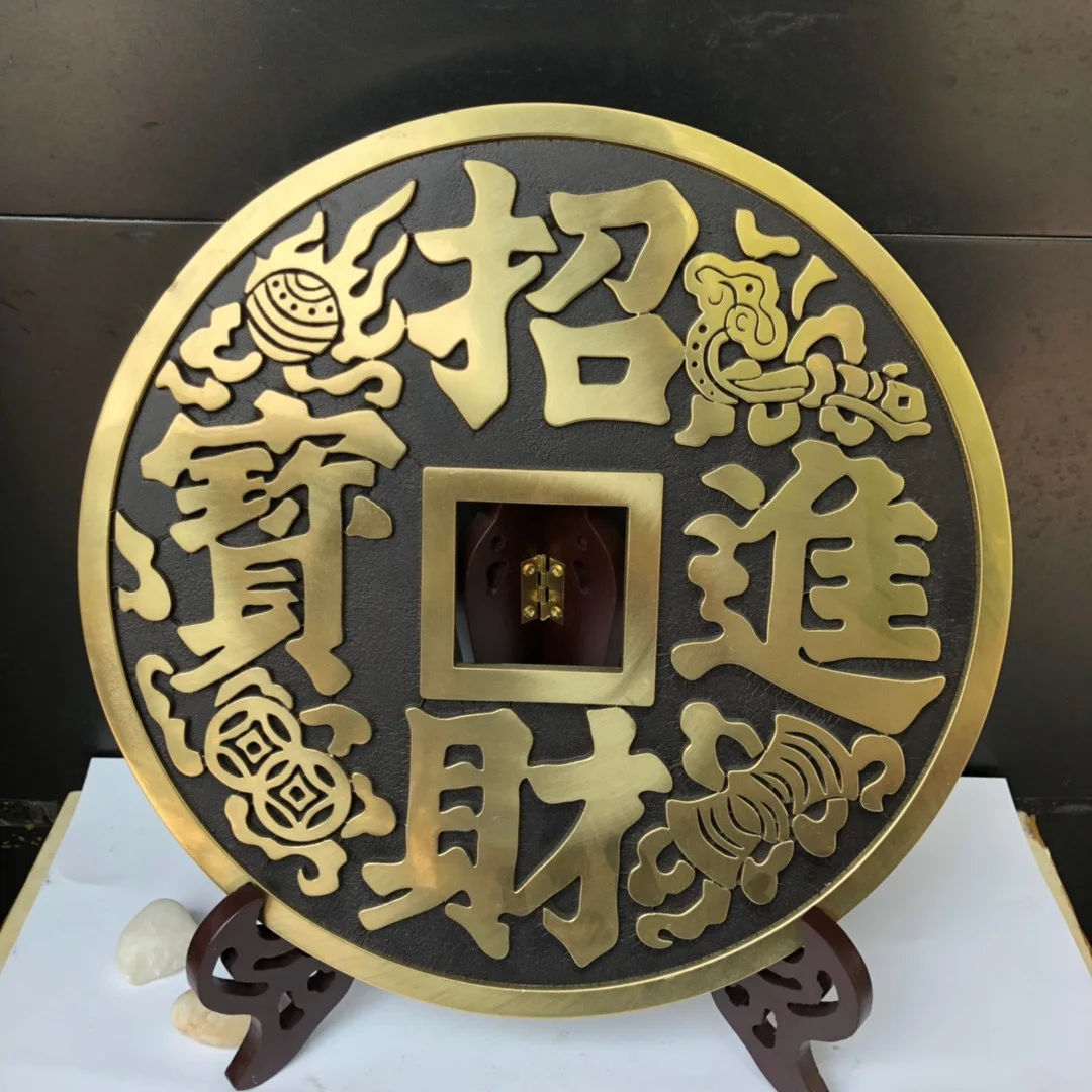 Large Asia HOME SHOP GOOD LUCK FENG SHUI Mascot statue efficacious bless exorcise evil spirits felicitous wish of making money