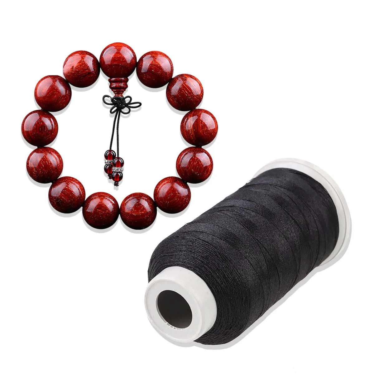 Single Spool Ice Silk Nylon Sewing Thread 3 Strands 0.3mm Thickness Black Quilting Carpet Dressmaking Overlock