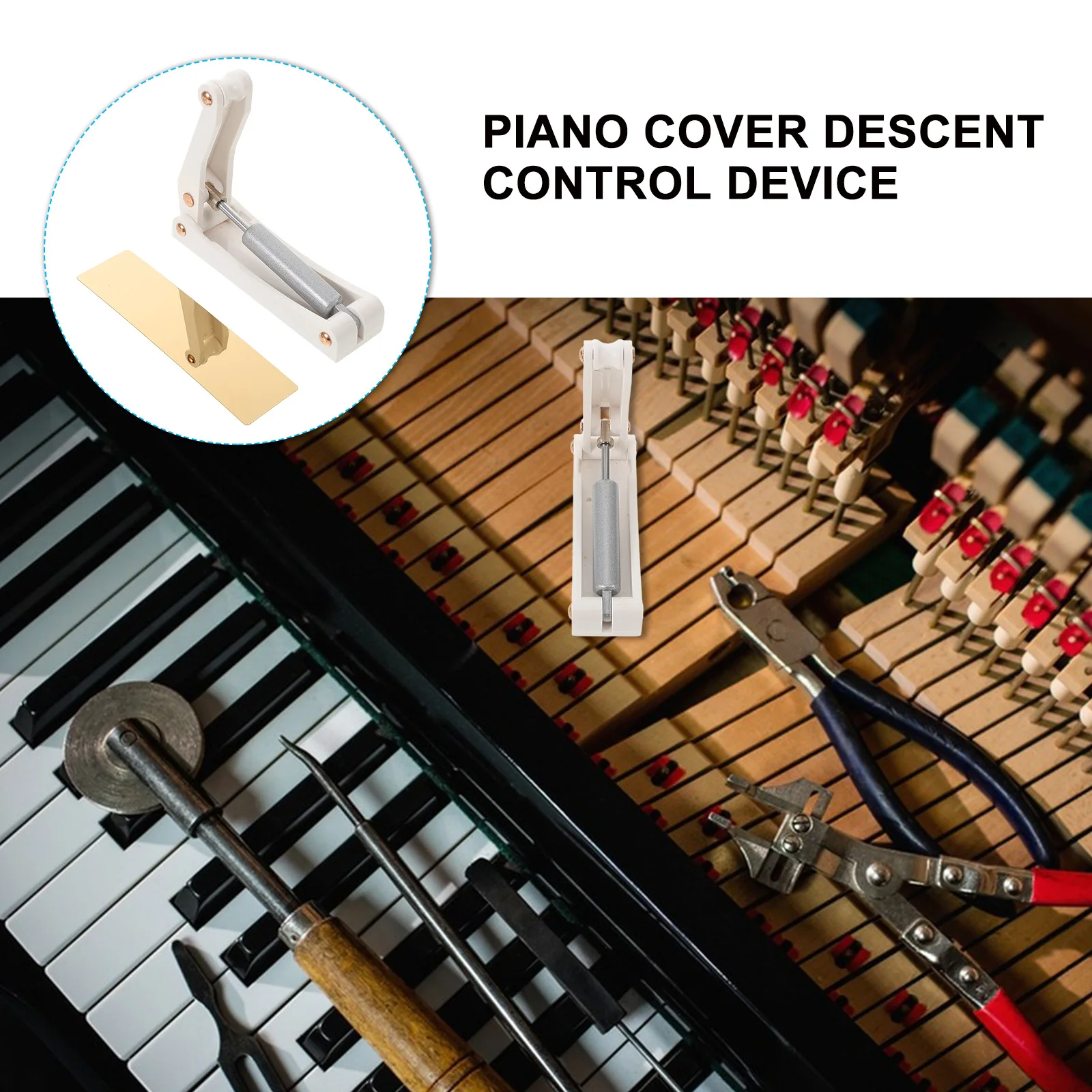 

Piano Cover Descender Keyboards Plastic Steel Fallboard Hydraulic Pressure Tool