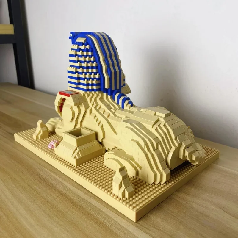 2025 New Explore Ancient Egyptian Mysteries with Sphinx Model Building Micro Mini Bricks Blocks Toys  plastic model kit Boys Toy