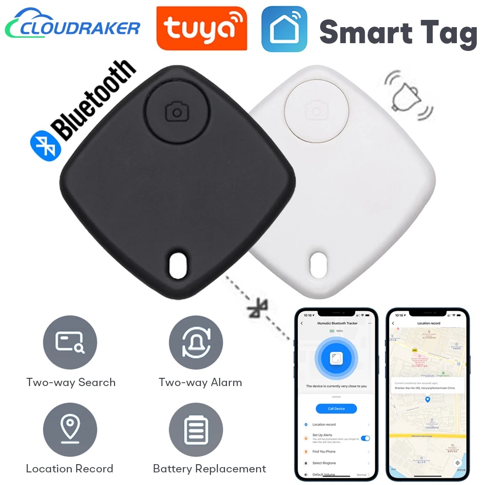 Tuya Bluetooth Smart Tag Wireless Tracker Phone Stuff Two-way Search Anti-lost Alarm Pet Bag Suitcase Wallet Key Finder Locator