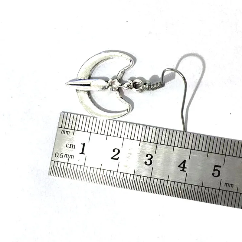 1pair Antique Silver Color Celtics Wiccan Triple Moon woman Goddess Earring for Women