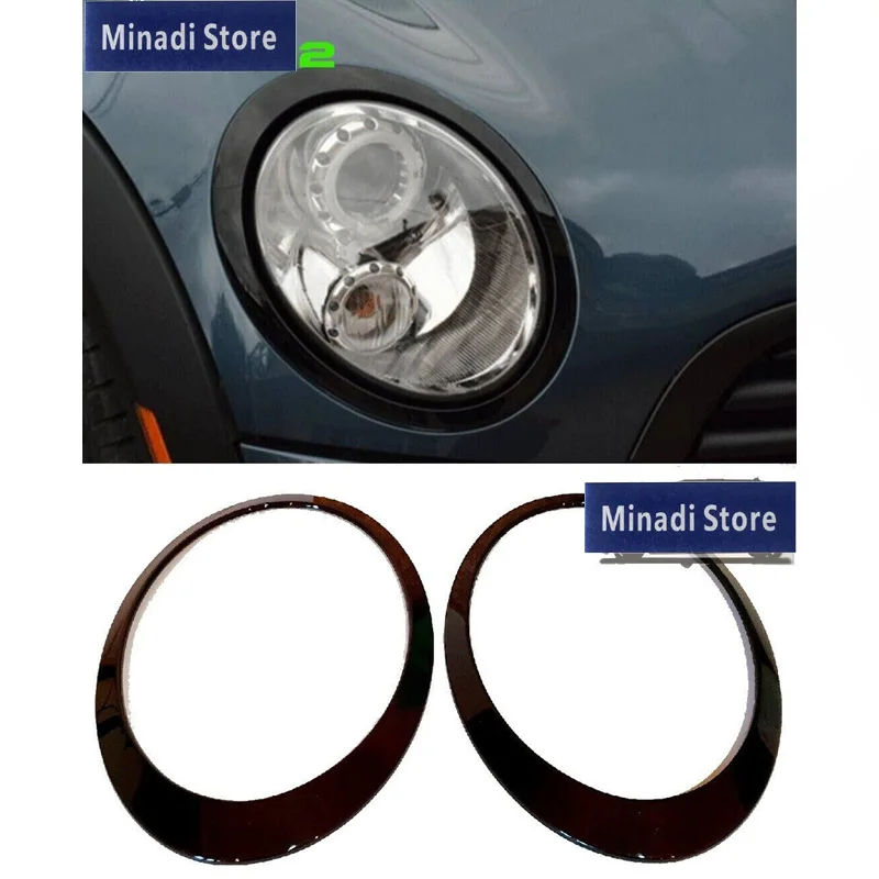 For Mini Cooper R50 / R52 Head Light covers Gloss Black and Silver Gloss de-chrome blackout 2001-2006