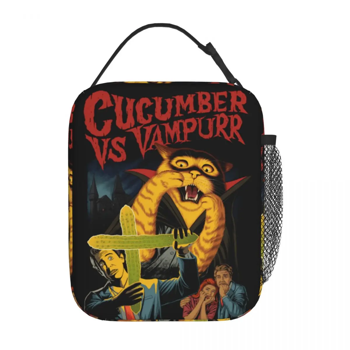 Lunch Boxes The Return Of Vampurr Merch Vampire Cat Vs Cucumber Lunch Food Box Ins Style Cooler Thermal Lunch Box For Picnic