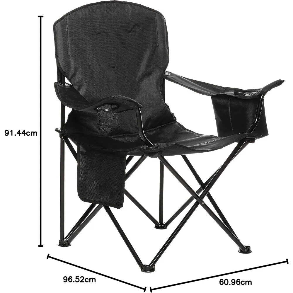 Cadeira de acampamento com encosto acolchoado