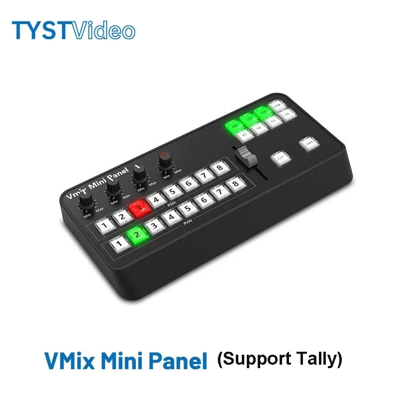 Мини-переключатель TYST Video Vmix, панель управления MIDI2.0, распределительный щит для записи видео, поддержка Tally для OBS Ins TV Broadcasts