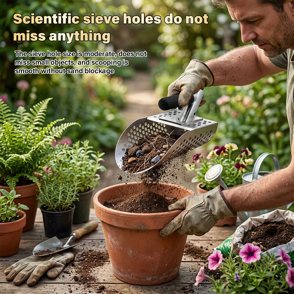 

Портативная лопатка для песка из нержавеющей стали, инструмент для поиска металлов на пляже, садовые принадлежности, садовые инструменты, принадлежности для сада, совок для песка