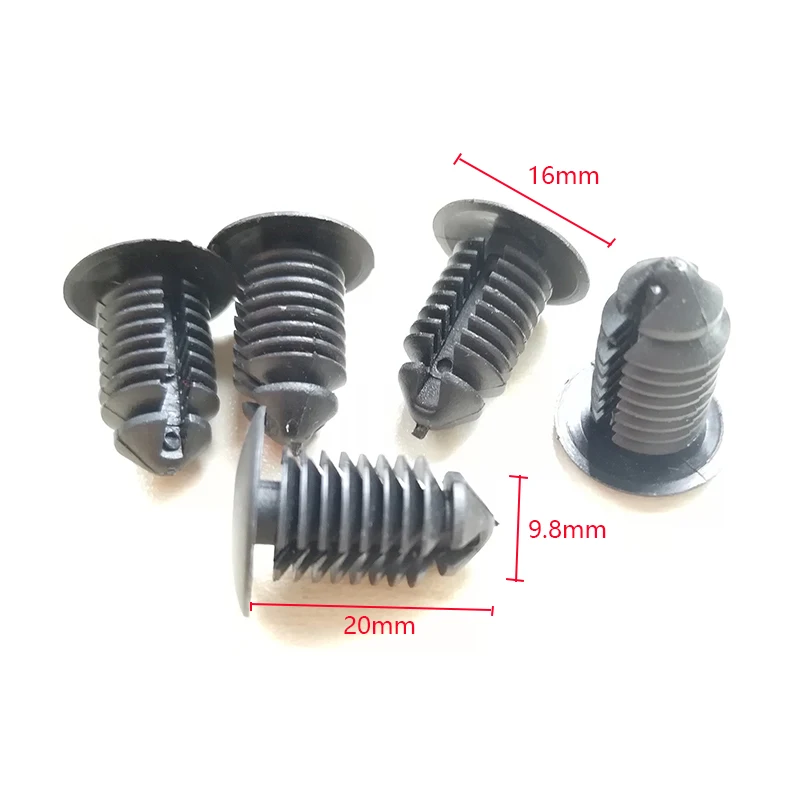 Car Clips Fit 10mm Hole Nylon Auto Fastener Fender Bumper Shield Retainer Plastic Rivet For GM For Ford For Chrysler