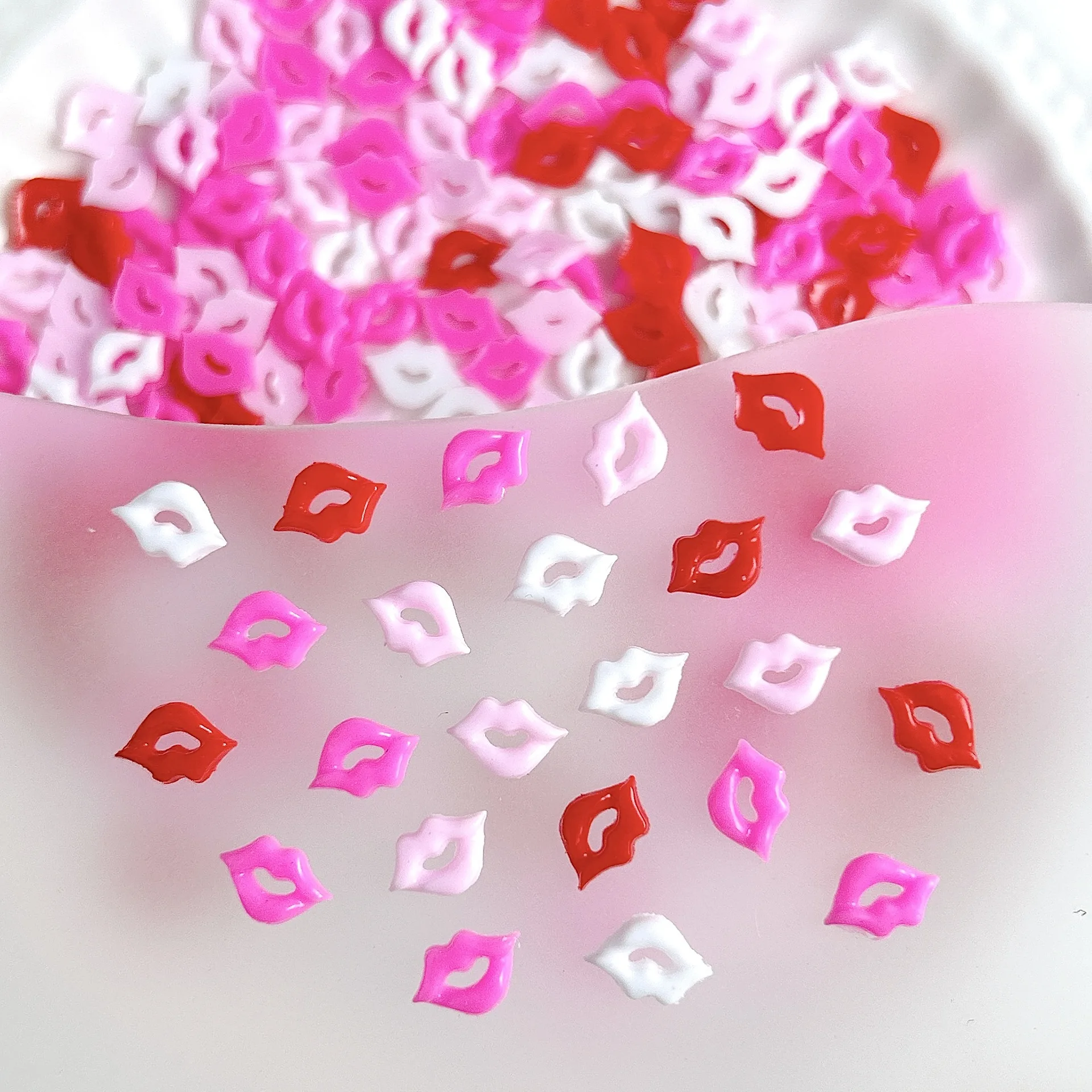 

30pc Sexy Lips Nail 3D Decorations Supplies Flatback Resin Lips Nail Charms Jewelry 4Colors For Choice DIY Manicure Accessories