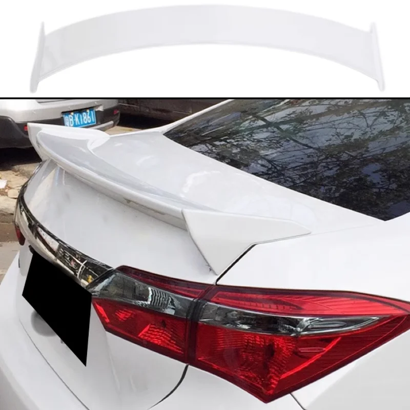 For Toyota Corolla Spoiler 2014 15 16 17 2018 ABS Plastic Unpainted Color Rear Trunk Spoiler Wing Trim Car Body Kit Accessories