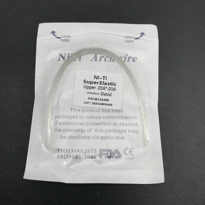 100pcs/10Pack Dental Orthodontic Arch Wires Super Elastic Niti Rectangular Ovoid Dental Orthordontic Product