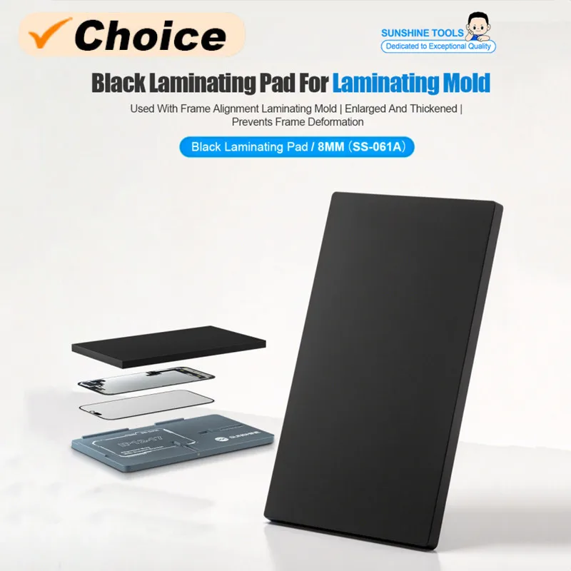 

Уширенная и утолщенная ламинирующая подушка SUNSHINE 8 мм: гибкая, долговечная форма, идеально подходит для использования с формой для ламинирования и выравнивания рам