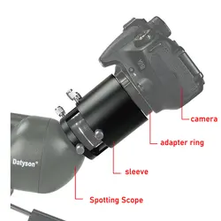 Spotting Scope Adapter for Camera Connect to Spotting Scope Fits For Nikon Pentax Canon Sony Olympus D/SLR Camera & Telescope