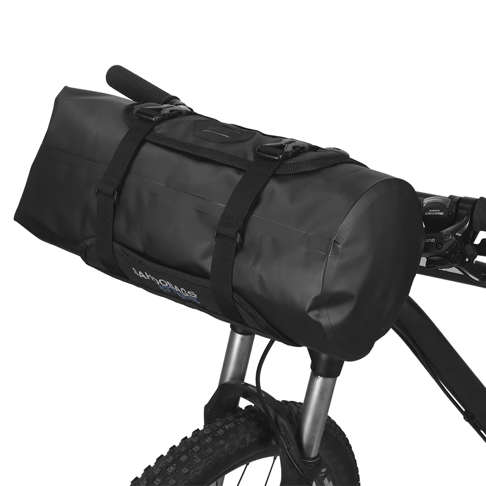 Bicycle Bag Waterproof Cycle Mountain Road MTB Bike Front Frame Handlebar Pannier Dry Bag with Roll Top Closure 3L-7L Adjustabl