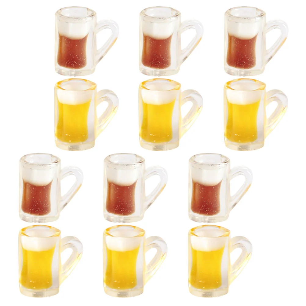 

20 Pcs Beer Mugs Cup Models Accessories Miniature Resin House Decorations Tiny Kit Decorative Child Shot Glasses