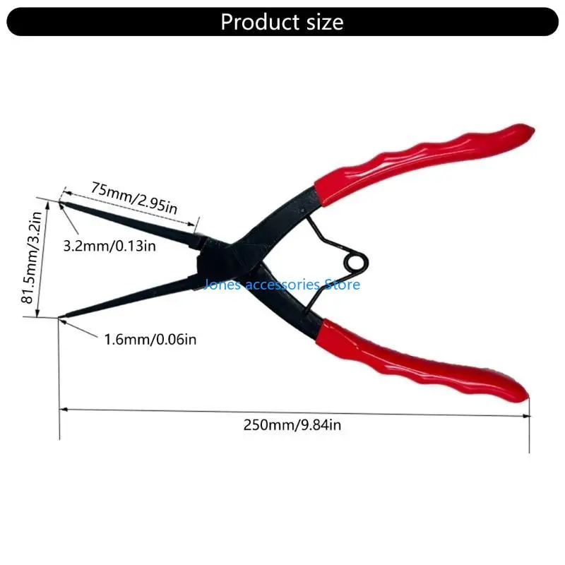 W8KD المهنية طويلة الأنف بحلقة إحكام المفاجئة خواتم كماشة عالية الكربون الصلب قبضة مريحة مناسبة للعمليات جهد #6