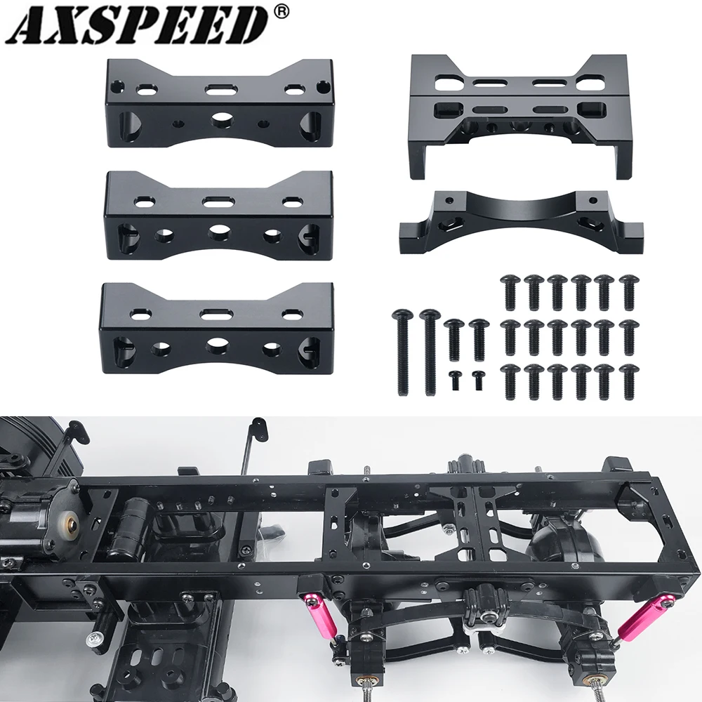 AXSPEED Cross Beam Kit Metal Tail Beam Bumper Axle Chassis Modified for 1/14 Tamiya SCANIA R620 MAN Tractor Truck Trailer Parts