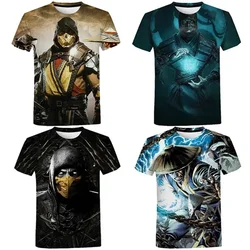 3D Print Mortal Kombat Graphic T Shirts For Men Women Fighting Game Streetwear Tee Tops Short Sleeve Oversized Men Tshirt