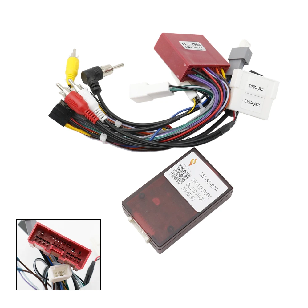 16PIN Car Radio Wire Harness Adapter With Canbus Decoder Box For Mazda 6 Atenza CX-5 CX5 2012-2016 Android Stereo Cable Kit