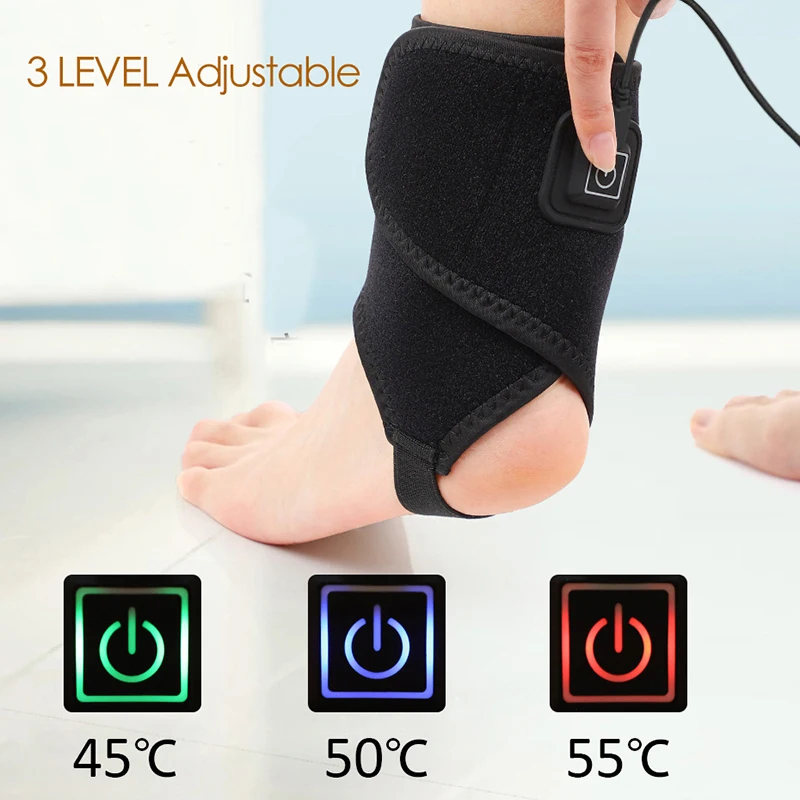 Ankle Protection Strap for Autumn and Winter Warmth Black Adjustable Heating Strap Lightweight and portable