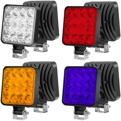 16LED Car LED Bar Work Light 48W Offroad Worklight 12V Auto Light Fog Lamp Off Road Tractor Spotlight for Truck ATV