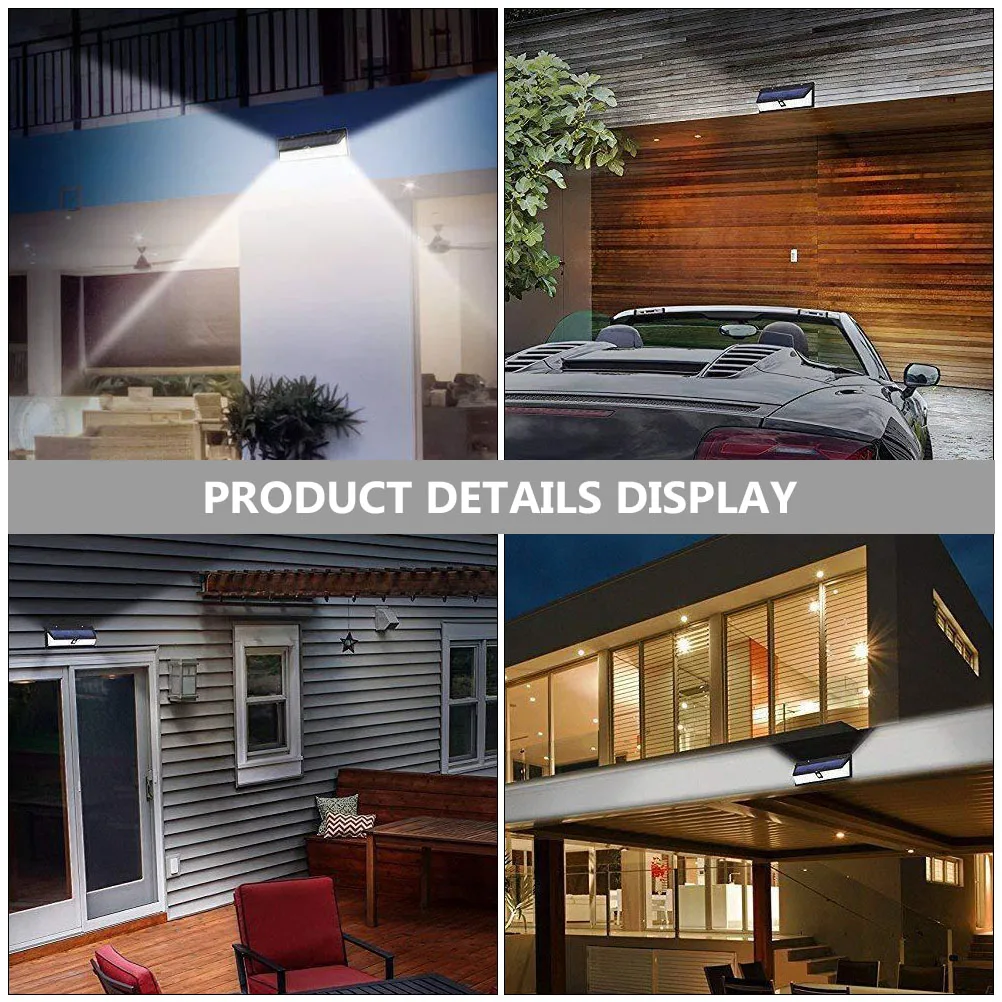 

118Led Powered Wall Motion Sensor Waterproof Bright Outdoor Garden Safety Solar Yard Light Sensor Floodlight Wall Mounted Solar