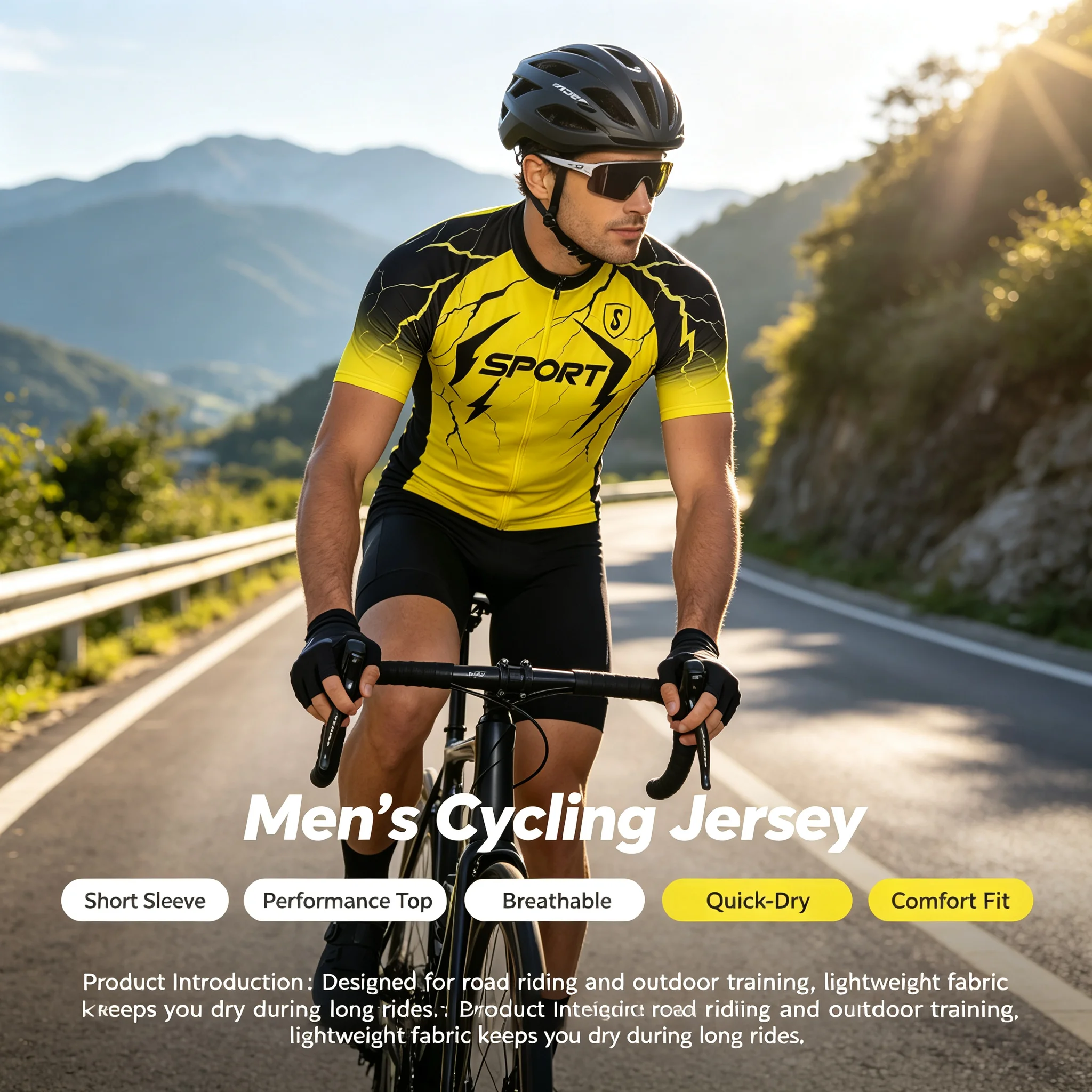 2026 SPORT Racing Cartoon Pattern Road Bike Spring/Summer Cycling Apparel Short-Sleeve Breathable Comfortable Quick-Drying Sport
