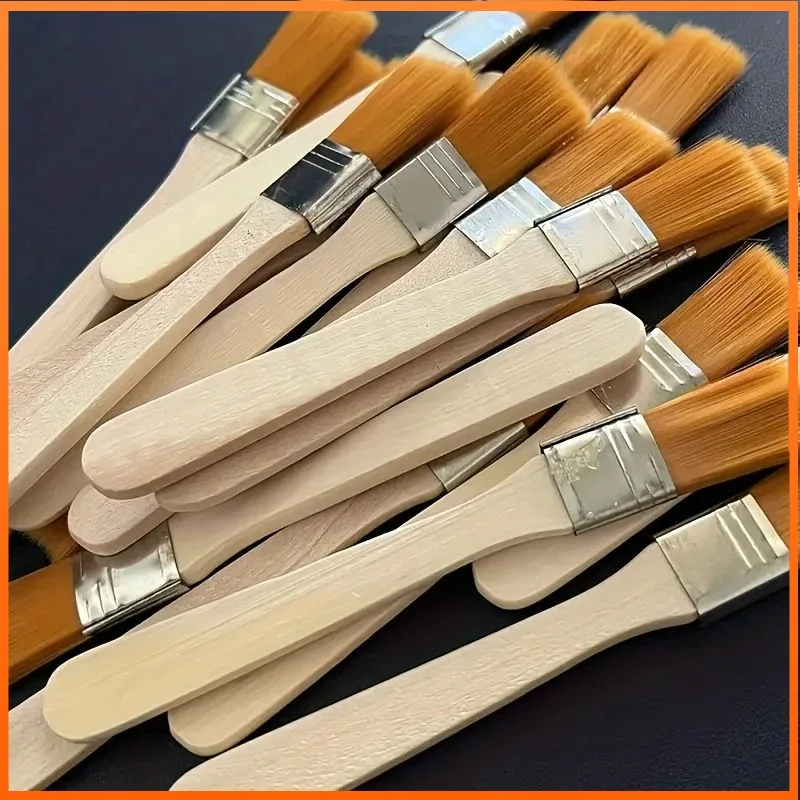1 قطعة فرشاة طلاء بشعيرات نايلون بمقبض خشبي للرسم الزيتي والغبار والتنظيف - مجموعة أدوات يدوية غير قابلة لإعادة الشحن بدون كيس #1