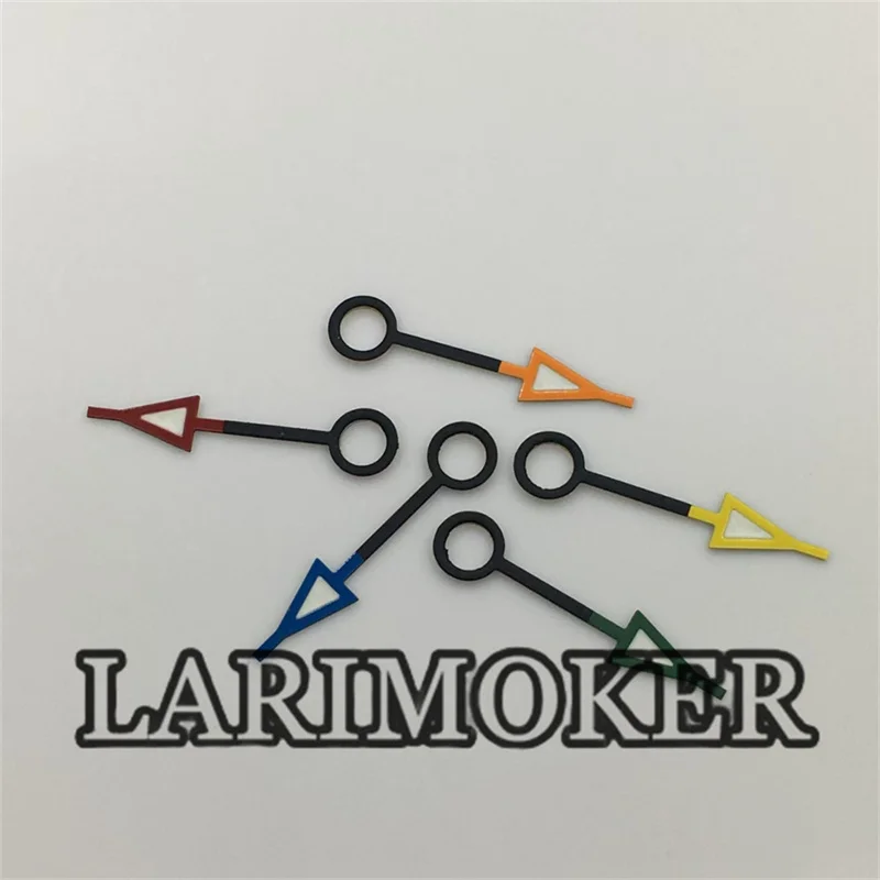 

LARIMOKER 13mm GMT Hands Silver Gold Rose Gold Black Blue Red Green Orange Luminous Green Fit NH34 Movement Watch accessories