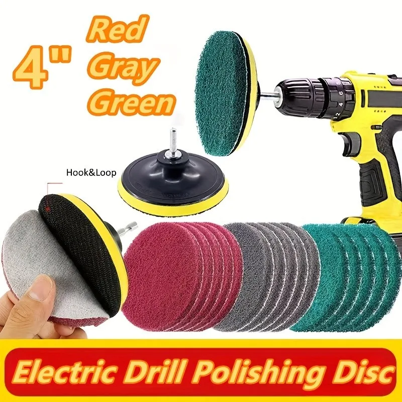 

11Pc Drill-Powered Cleaning Brush Set – Tile Scrubber with Fiber & Wire Pads for Home