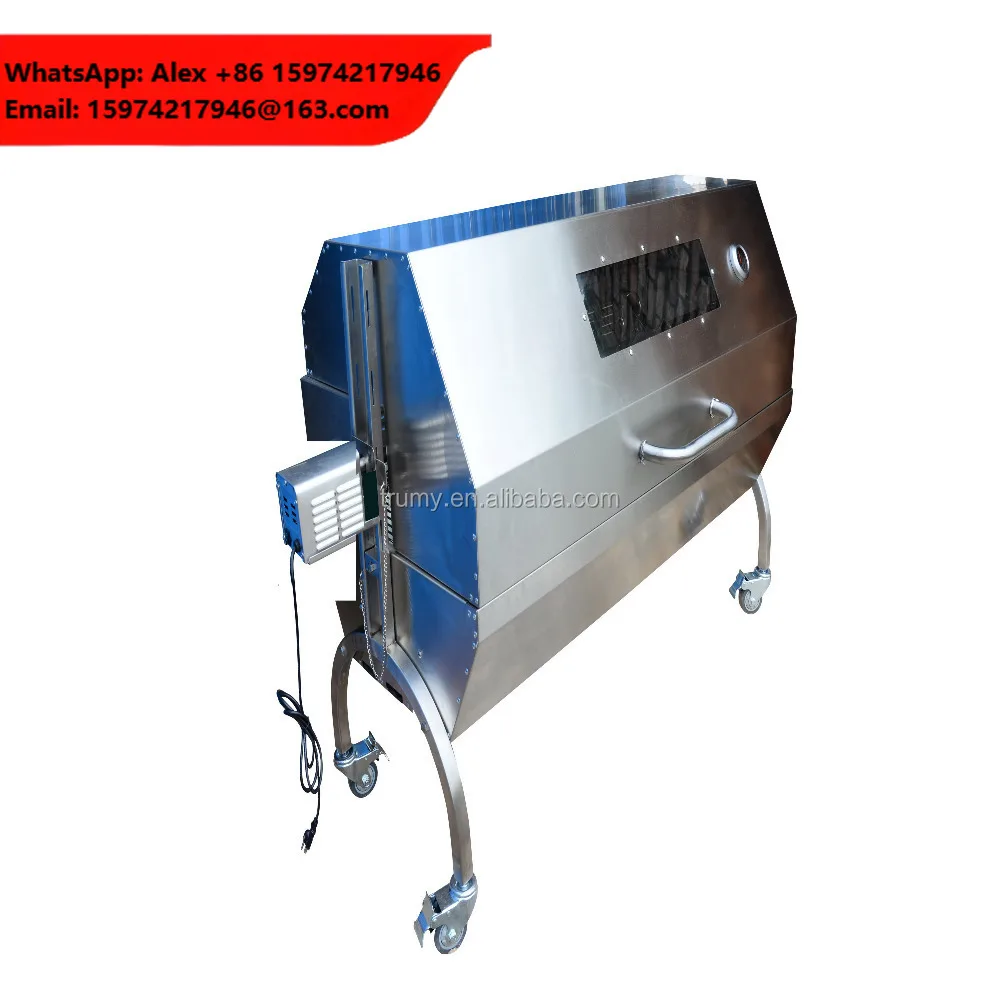 Stainless Steel Goat Pig Chicken BBQ Spit Rotisserie Roaster W/ Electric Motor