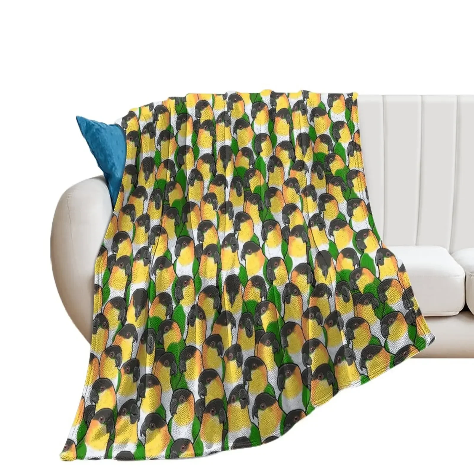 Black-headed Caique Parrots Throw Blanket decorative for sofa Blankets